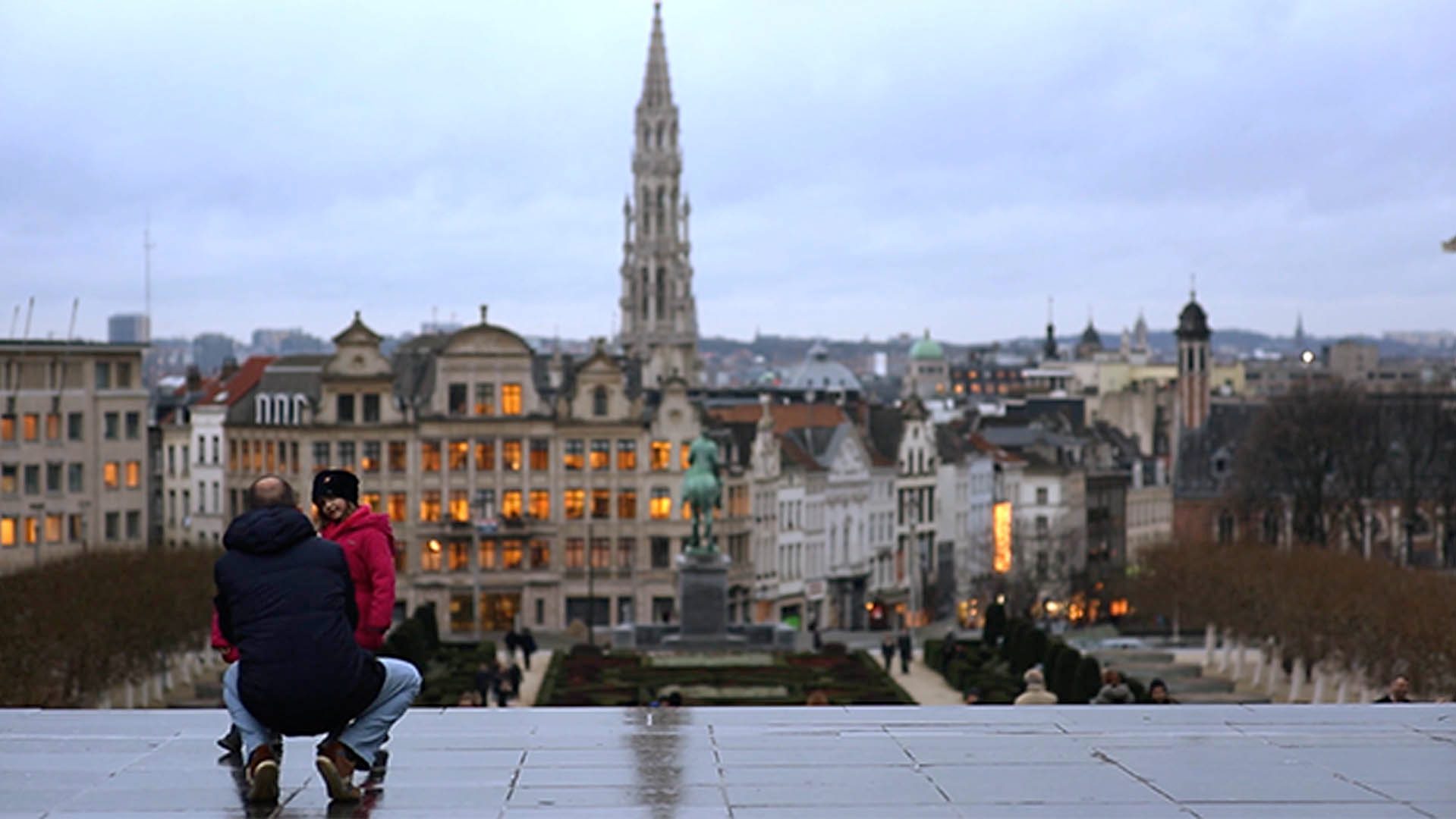 This image shows Bruxelles city part of portrait film of Frans Timmermans