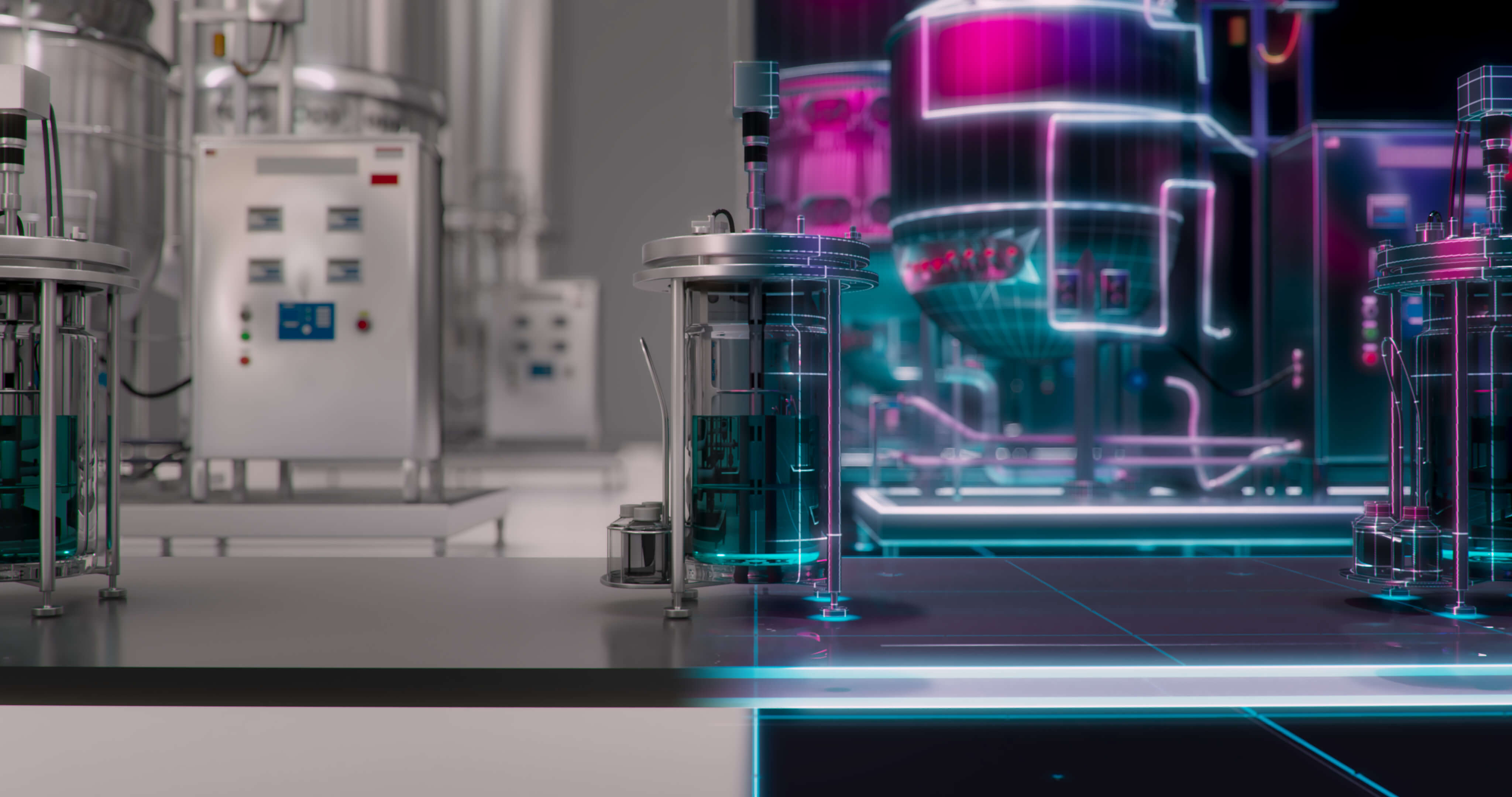 This 3D animation shows bioreactor at Insilico Biotechnology